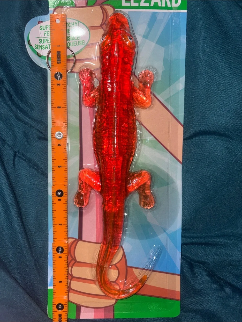2 - Squishy Stretch Reptile Toys - Red Lizard / Green Alligator 🐊